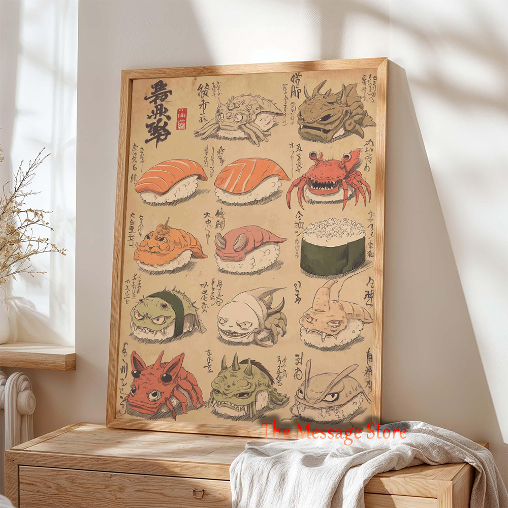 Japanese Sushi Monster Art Yok - Japanese Lifestyle And Food のレビューと価格