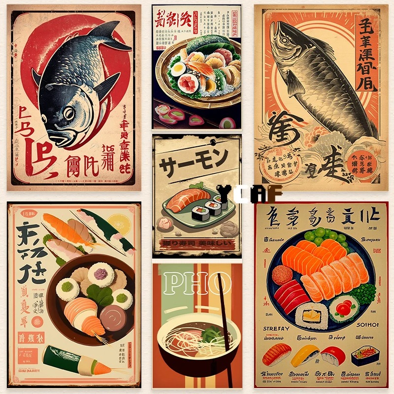 Vintage Japanese Food Poster C - Japanese Lifestyle And Food のレビューと価格