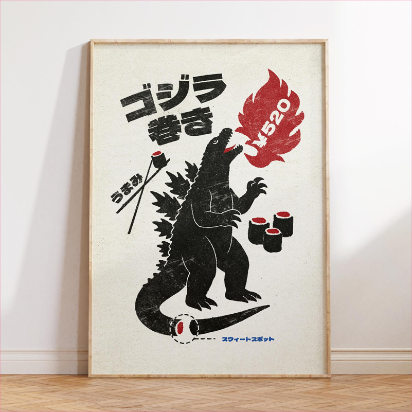 Japan Food Art Poster Retro Ja - Japanese Lifestyle And Food のレビューと価格