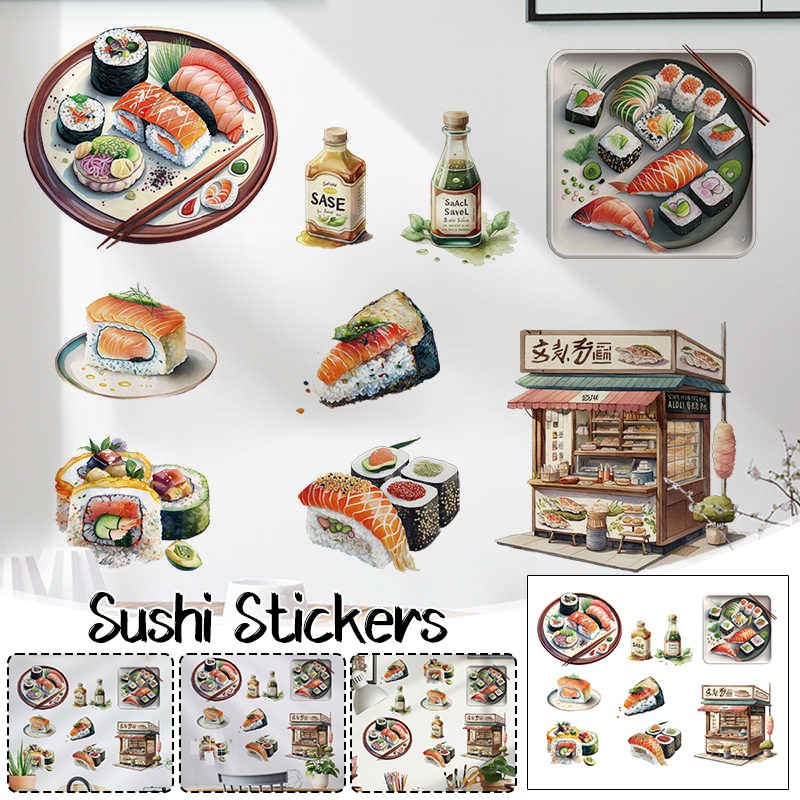 Japanese Food Sushi Sticker 3D - Japanese Lifestyle And Food のレビューと価格