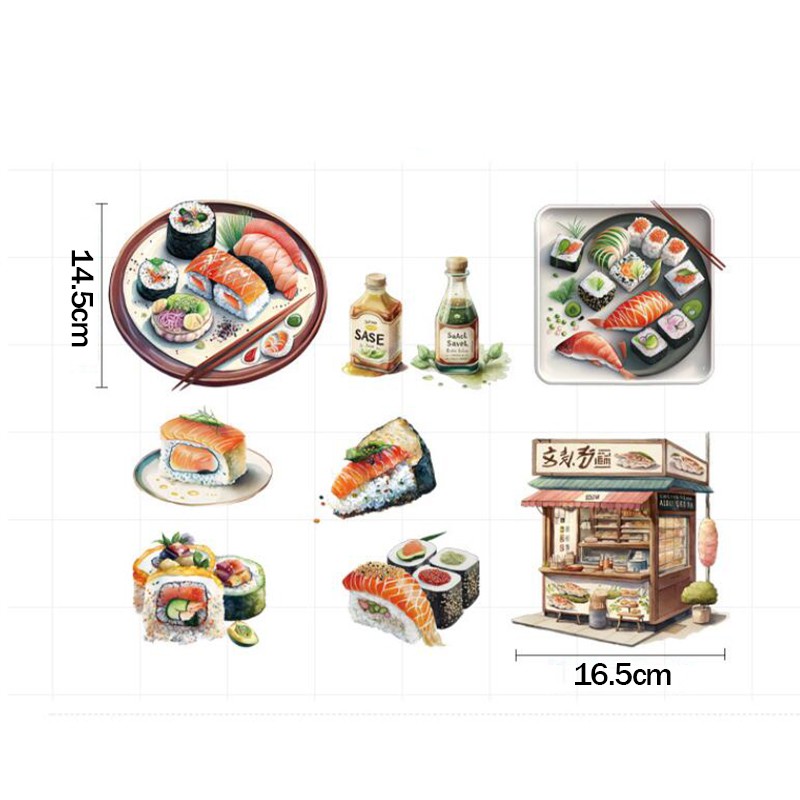 Japanese Food Sushi Sticker 3D - Japanese Lifestyle And Food のレビューと価格